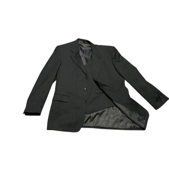 JONES NEW YORK JNY Men's Wool 2 Piece Suit Sport Coat Jacket 43 R Vest Blazer - Picture 1 of 13
